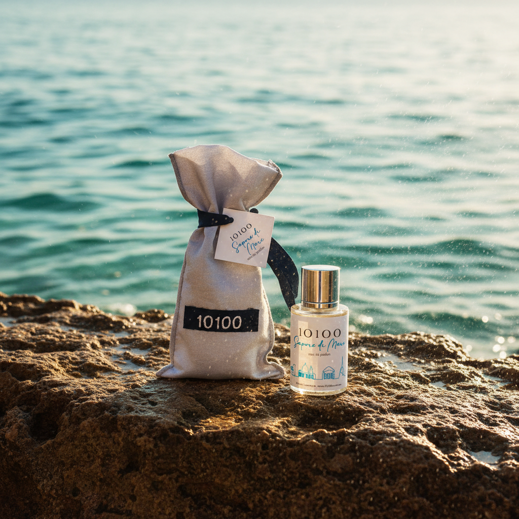 10100 Sapore di Mare eau de parfum edizione limitata su roccia mediterranea al tramonto